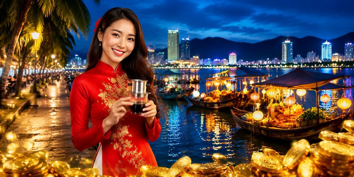 Người chơi slot game trong trang phục áo dài truyền thống tại Nha Trang